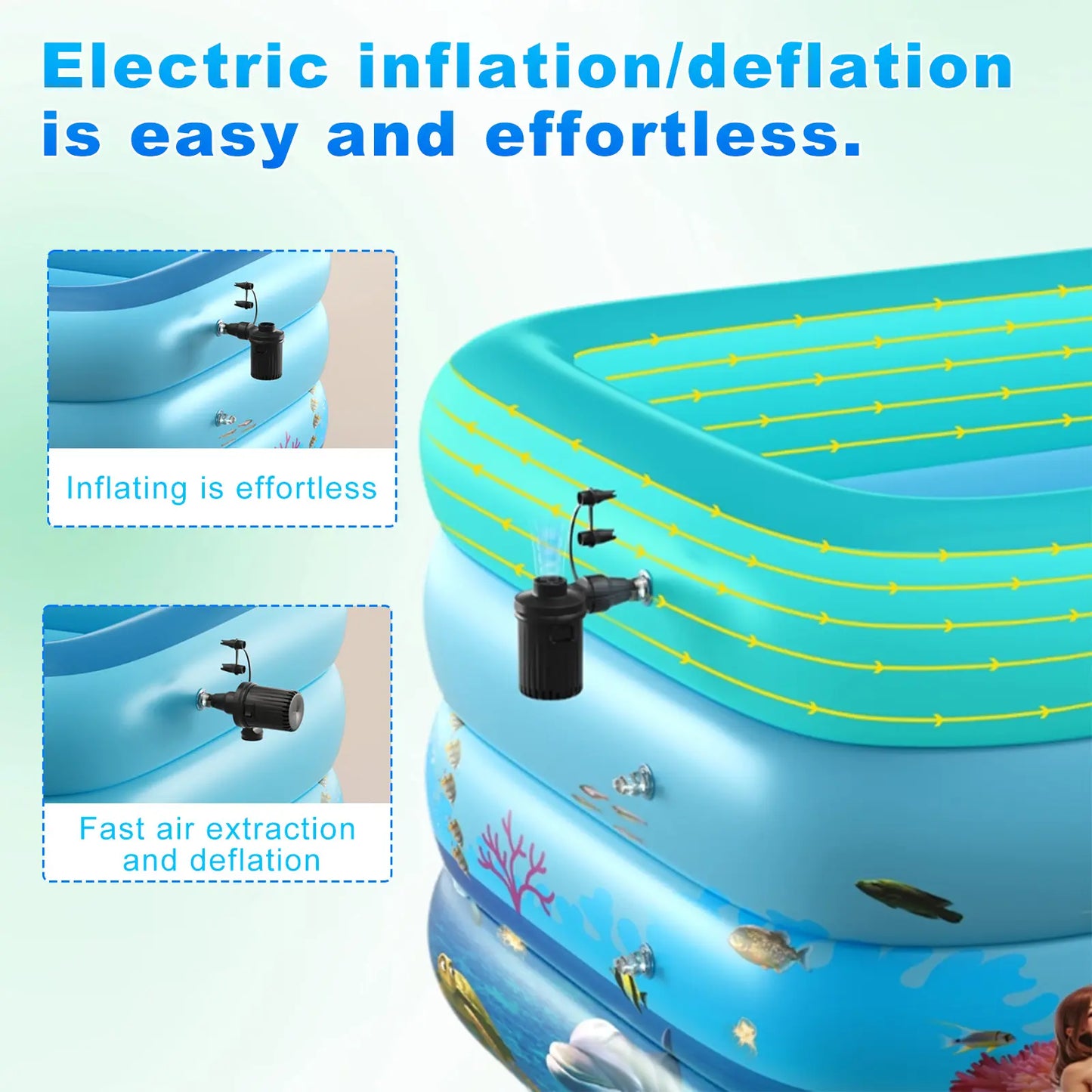 Inflatable Pool for Kids and Adults