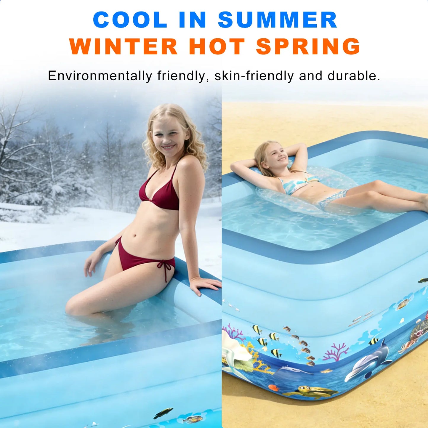 Inflatable Pool for Kids and Adults