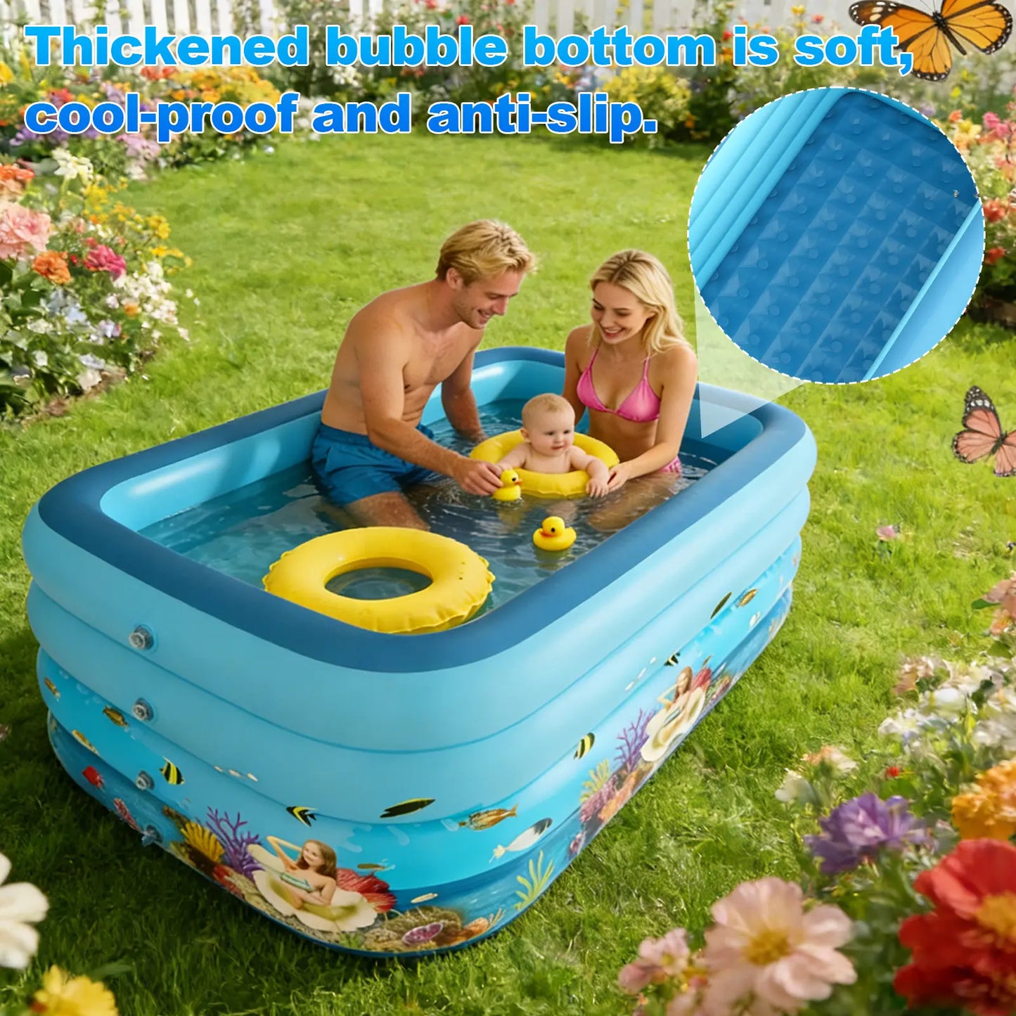 Inflatable Pool for Kids and Adults